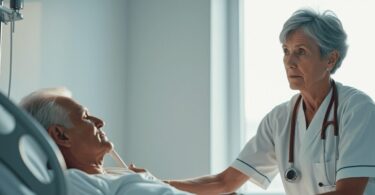 Eine Pflegerin im Krankenhaus.